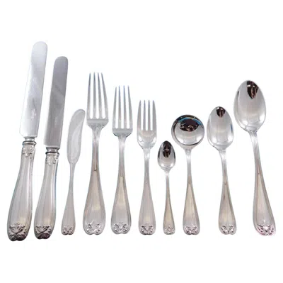 Pre-owned Tiffany & Co Colonial By Tiffany Sterling Silver Flatware Set Service 179 Pcs Fitted Chest