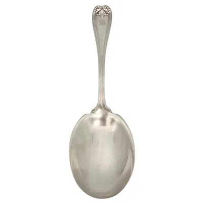 Pre-owned Tiffany & Co Colonial Sterling Silver Berry Serving Spoon Mono 9 1/8" #20370 In Multi