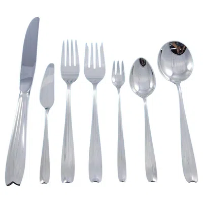 Pre-owned Tiffany & Co Cordis By Tiffany Sterling Silver Flatware Set For 12 Service 89 Pcs Modern