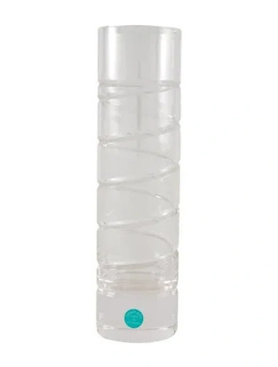 Pre-owned Tiffany & Co Corkscrew Bud Vase In Transparent