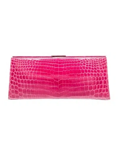 Pre-owned Tiffany & Co Crocodile Clutch In Red