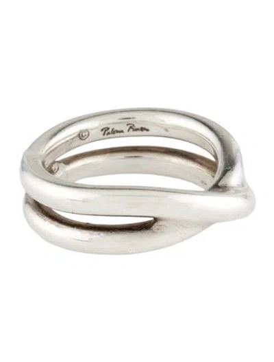 Pre-owned Tiffany & Co Cross Over Band Ring In Multi