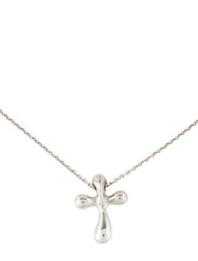 Pre-owned Tiffany & Co Cross Pendant, 16.5" In Multi