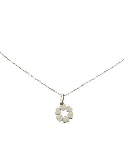 Pre-owned Tiffany & Co Crown Of Hearts Pendant Necklace, 16" In Multi