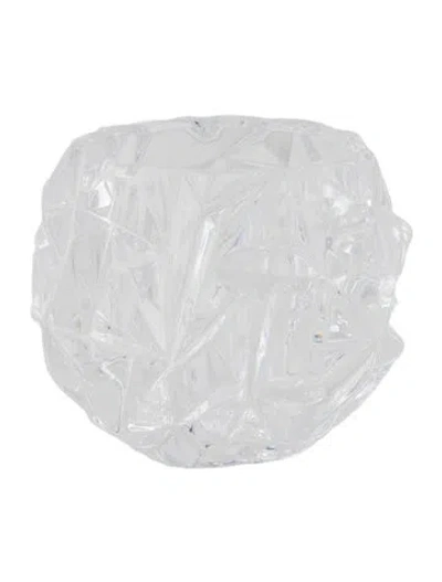 Pre-owned Tiffany & Co Crystal Candle Holder In Clear
