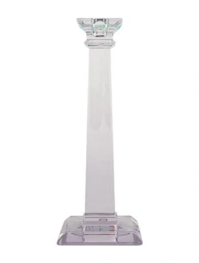 Pre-owned Tiffany & Co Crystal Classic Candlestick In Transparent