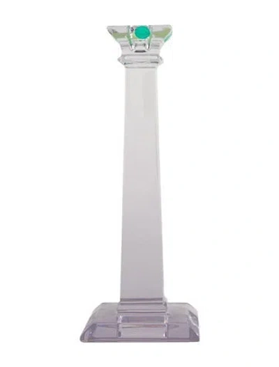 Pre-owned Tiffany & Co Crystal Classic Candlestick In Transparent