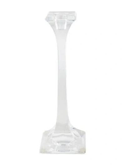 Pre-owned Tiffany & Co Crystal Column Candlestick In Clear