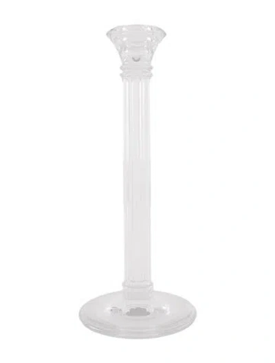 Pre-owned Tiffany & Co Crystal Doric Column Candlestick In Clear