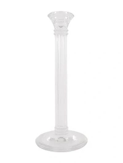 Pre-owned Tiffany & Co Crystal Doric Column Candlestick In Clear