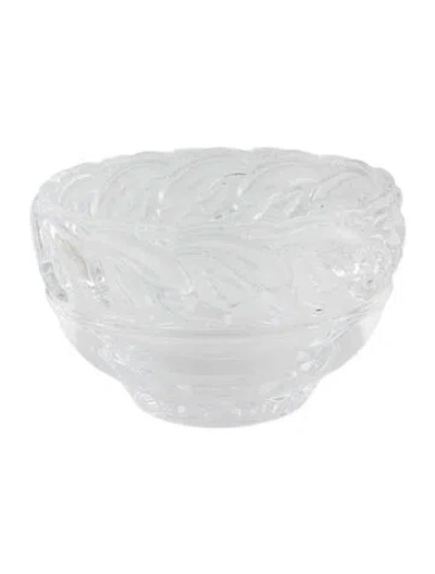 Pre-owned Tiffany & Co Crystal Glass Decorative Dish In Transparent