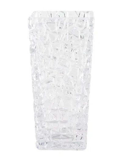 Pre-owned Tiffany & Co Crystal Sierra Vase In Clear