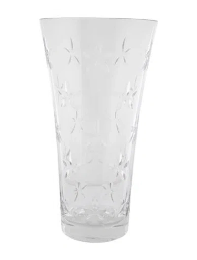 Pre-owned Tiffany & Co Crystal Star Flower Vase In Transparent