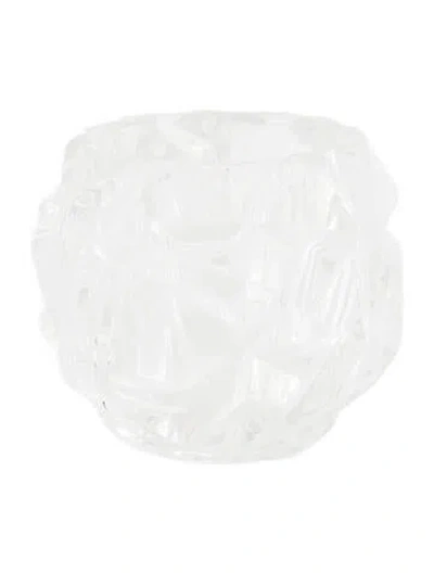 Pre-owned Tiffany & Co Crystal Tealight Candle Holder In Transparent