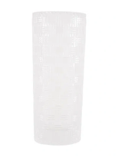 Pre-owned Tiffany & Co Crystal Weave Vase In Clear