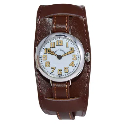 Pre-owned Tiffany & Co Cuervo & Sobrinos Sterling Silver Campaign Style By Concord Watch Co. Circa 1915 In Multi