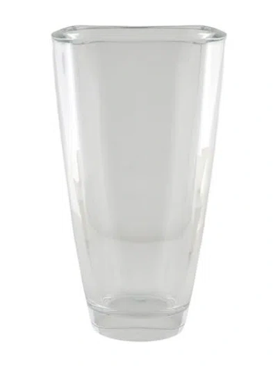 Pre-owned Tiffany & Co Delta Sky Miles Crystal Vase In Transparent