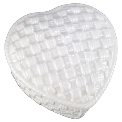 Pre-owned Tiffany & Co Designed By Sybil Connolly For . Heart Shaped Porcelain Trinket Box In Gray