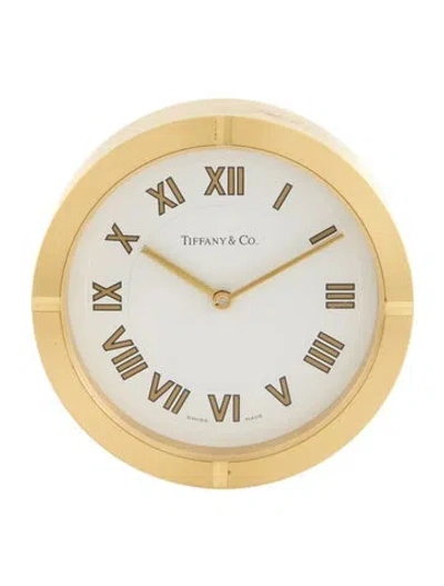 Pre-owned Tiffany & Co Desk Clock In Gold