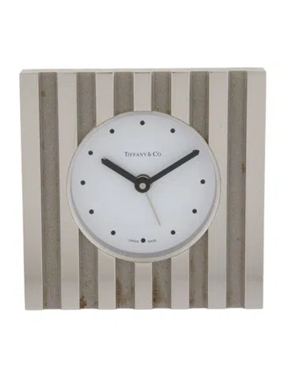 Pre-owned Tiffany & Co . Desk Clock In Silver