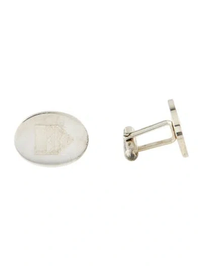 Pre-owned Tiffany & Co Deutsche Bank Classic Oval Cufflinks In Multi