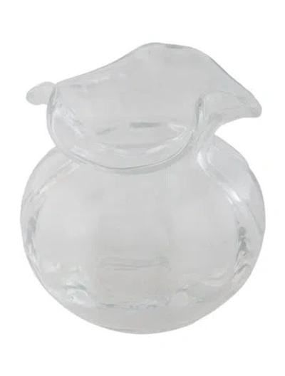 Pre-owned Tiffany & Co Devon Optic Crystal Vase In Transparent