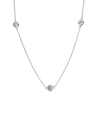 Tiffany & Co . Diamond By The Yard 2.00 Ct. Tw. Diamond Necklace (authentic  Pre-loved) In Silver