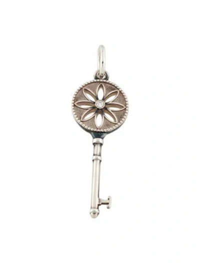 Pre-owned Tiffany & Co Diamond Daisy Key Pendant, 1.5" In Multi