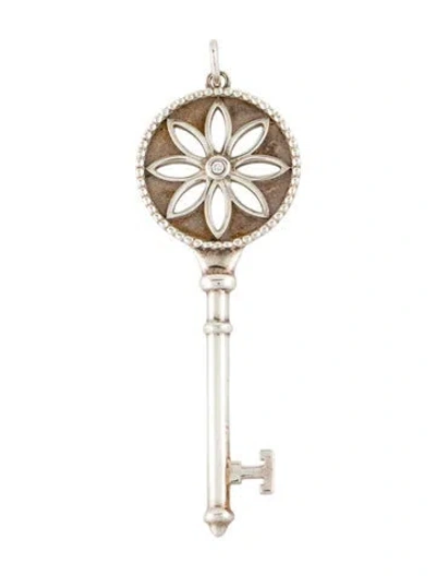 Pre-owned Tiffany & Co Diamond Daisy Key Pendant, 2.75" In Multi