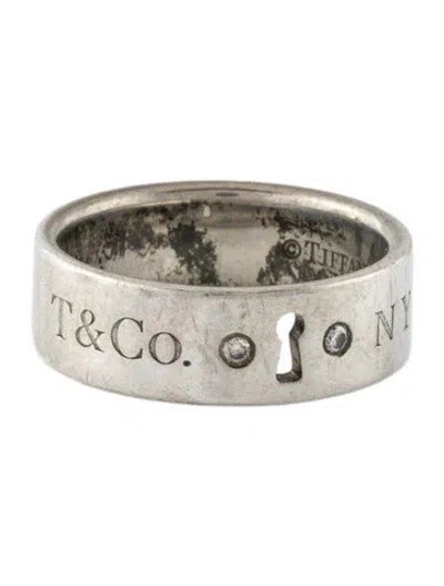 Pre-owned Tiffany & Co Diamond Lock Band Ring In Multi