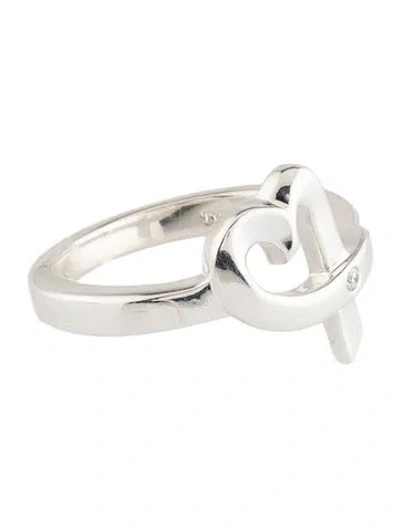 Pre-owned Tiffany & Co Diamond Loving Heart Cocktail Ring In Multi