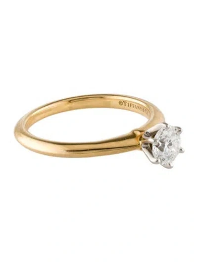 Pre-owned Tiffany & Co Diamond Soliatire Engagement Ring In Multi
