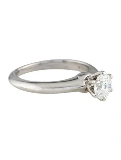 Pre-owned Tiffany & Co Diamond Solitaire Engagement Ring In Multi