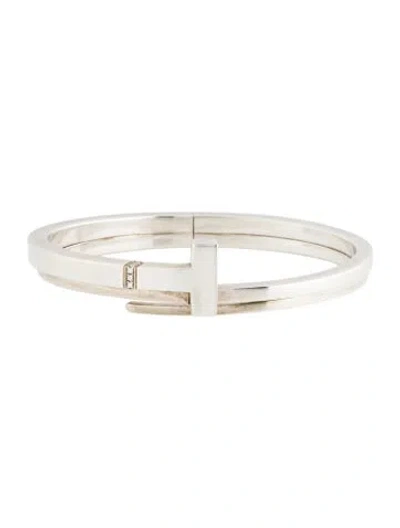 Pre-owned Tiffany & Co Diamond Square Wrap Bracelet, 7" In Multi