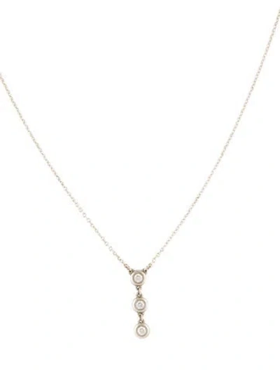 Pre-owned Tiffany & Co Diamonds By The Yard© Drop Pendant Necklace, 16" In Multi