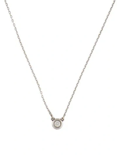 Pre-owned Tiffany & Co Diamonds By The Yard Single Diamond Pendant Necklace, 17" In Multi