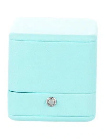 Pre-owned Tiffany & Co Double Engagement Ring Holder In Blue