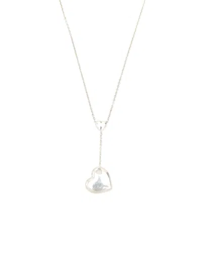 Tiffany & Co Double Puff Heart Silver Necklace In White