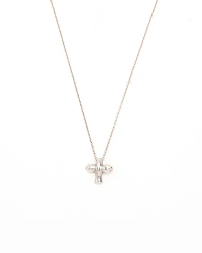 Tiffany & Co Dove Silver Necklace In Black
