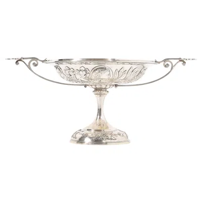 Pre-owned Tiffany & Co Early Tiffany Sterling Silver Greek Revival Classical Kylix Compote In Sand