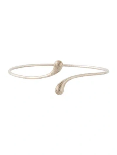 Pre-owned Tiffany & Co Elongated Teardrop Bangle, 7.5" In Multi