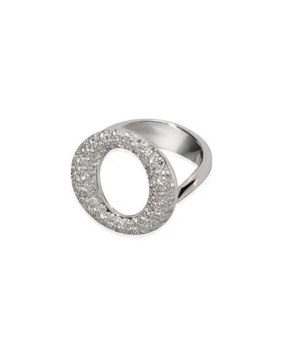 Pre-owned Tiffany & Co . Elsa Peretti 18k 1.60 Ct. Tw. Diamond Ring (authentic Pre-loved) In Metallic