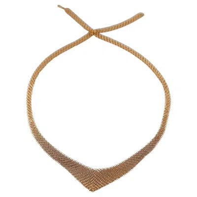 Pre-owned Tiffany & Co Elsa Peretti 18k Gold Mesh Scarf Necklace In Multi