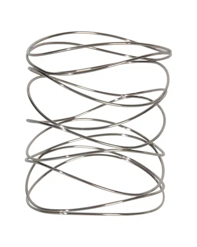 Pre-owned Tiffany & Co . Elsa Peretti 9 Row Wave 18k Bracelet (authentic Pre-loved) In Silver