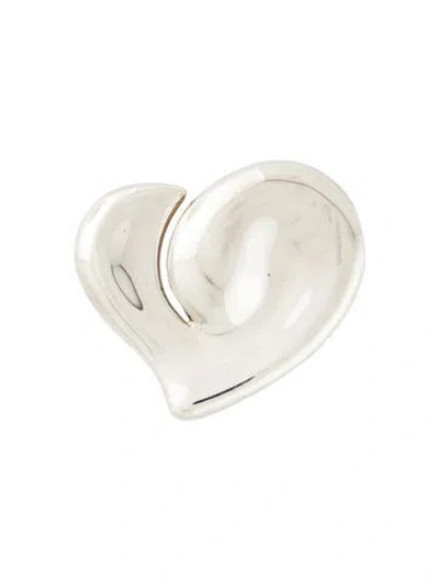 Pre-owned Tiffany & Co . Elsa Peretti 925 Silver Heart Belt Buckle Wide Belt