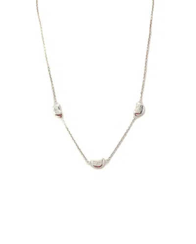 Tiffany & Co Elsa Peretti Bean Necklace In Silver