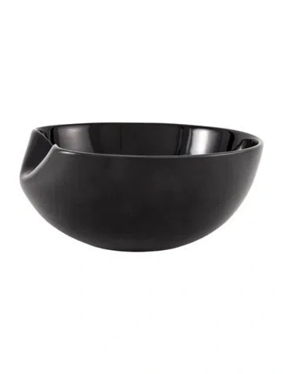 Pre-owned Tiffany & Co Elsa Peretti Ceramic Thumbprint Bowl In Black