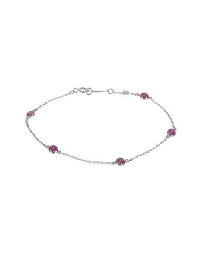 Tiffany & Co . Elsa Peretti Color By The Yard Platinum Bracelet (authentic Pre-  Loved) In Metallic