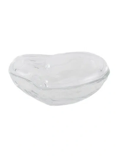 Pre-owned Tiffany & Co Elsa Peretti Crystal Heart Box In Transparent