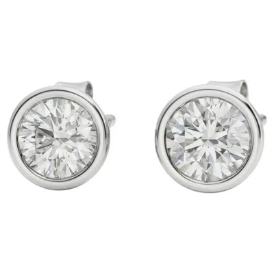 Pre-owned Tiffany & Co . Elsa Peretti Custom Diamond Stud Earrings In Platinum In Multiple
